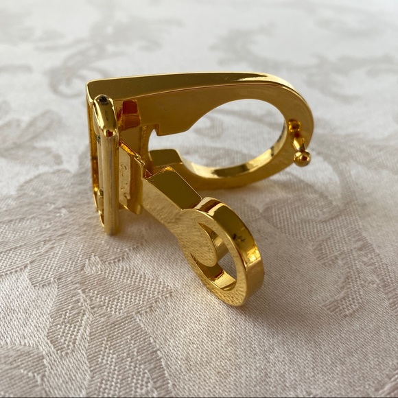 Goldlion Black Men's New Belt Polished Silver-tone Gold-tone Buckles - Picture 5 of 13